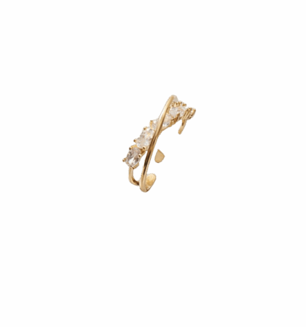 水光 Softglint 韓系光澤簍空鑽戒指